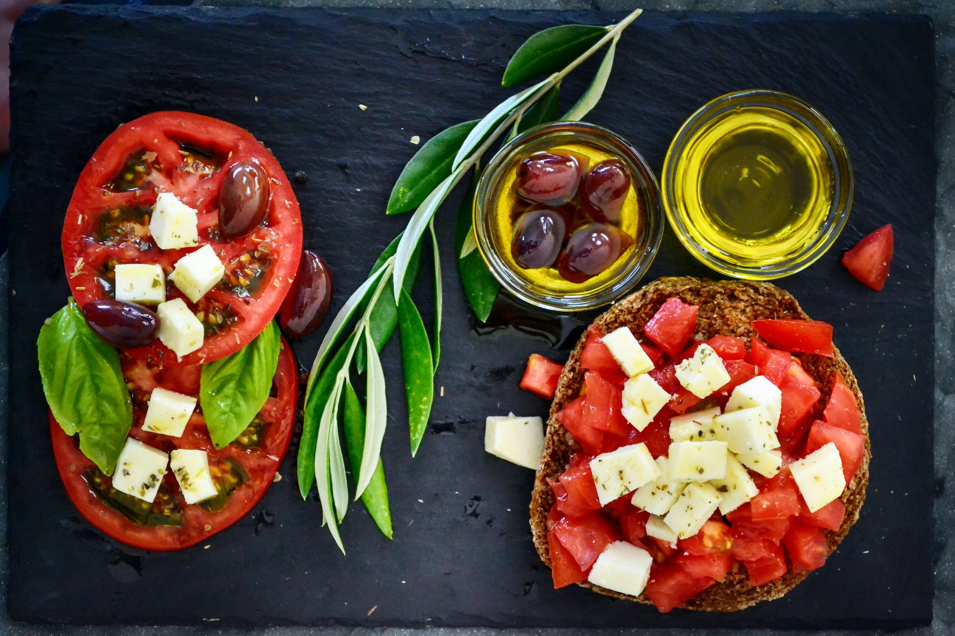 tomato salad with olive oil